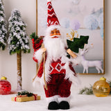 Black Friday Cifeeo  42Cm Standing Posture Gift Santa Claus Doll Oranments Xmas Pendants Merry Christmas Decor For Home Kids Gift Naviidad Presents