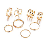 Cifeeo 3-16PC Fashion Ring Sets For Women Vintage Punk Gothic Finger Jewelry Fine Jewelry  Boys Girls Party Gifts