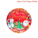 Christmas Gift Merry Christmas Disposable Tableware Christmas Decorations For Home Cristmas Ornament Xmas Navidad Gift New Year