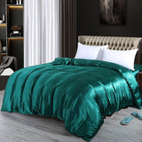 Cifeeo High-end Natural Silk-Blending Queen Size Blanket Cover Solid Stain Duvet Cover Silky Single Double Bed Blanket Comforter Covers