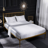 Cifeeo Luxury King Rayon Fitted Sheet 3/4 Pcs Sets Solid Color Satin Double Fitted Bed Sheet Set Queen Size Bedsheet and Pillowcase