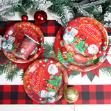 Christmas Gift Merry Christmas Disposable Tableware Christmas Decorations For Home Cristmas Ornament Xmas Navidad Gift New Year