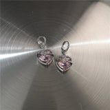 Cifeeo New Harajuku Vintage Goth  Pink Peach Heart Drop Earrings For Women Grunge Punk Halloween Aesthetic Y2k Fairy Jewelry