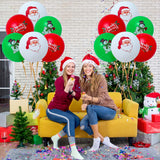 Christmas Gift 12Pcs Latex Balloons Santa Claus Elk Xmas Tree Christmas Party Balloons Christmas Decoration For Home Happy New Year 2023
