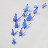 Back to school 12Pcs 3D Hollow Butterfly Wall Sticker for Home Decoration DIY Cake Decor Butterfly Stickers for Wedding Party Room Fridge Decor