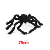 Cifeeo  50Cm/90Cm/150Cm/200Cm Horror Giant Black Plush Spider Halloween Party Decoration Props Kids Children Toys Haunted House Decor