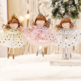 Cifeeo New Year 2023 Gifts Crown Veil Girl Dolls Angel Doll Navidad Xmas Tree Ornaments Christmas Decorations for Home Noel Natal