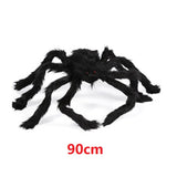 Cifeeo   30Cm/90Cm/125Cm Horror Giant Black Plush Spider Halloween Party Decoration Props Haunted House Prop Indoor Outdoor Giant Decor