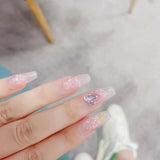 Cifeeo （Handmade Manicures）10Pcs Handmade False Nail Super Xian Nail Patch Mid-Length Ins Advanced Nail Finished Product student