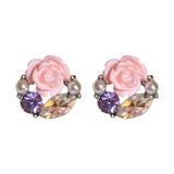 Back to school 2023 New Arrival Stud Earrings Fashion Metal Women Classic Pearl Flower Small Sweet Joker Girl Heart Jewelry