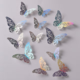 Back to school 12Pcs Laser Butterfly Cake Topper Cakes Decoration Simulation Butterfly Wedding Crafts Party Decoration DIY Home Wall Stickers