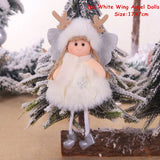 Cifeeo New Year 2023 Gifts Crown Veil Girl Dolls Angel Doll Navidad Xmas Tree Ornaments Christmas Decorations for Home Noel Natal