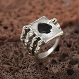 Cifeeo Punk Gothic Chain Snake Rings Set For Women Men Vintage Silver Plated Heart Butterfly Retro Finger Rings Fashion Jewelry Gfits