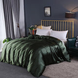 Cifeeo High-end Natural Silk-Blending Queen Size Blanket Cover Solid Stain Duvet Cover Silky Single Double Bed Blanket Comforter Covers