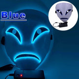 Cifeeo Halloween Glowing Mask Scary Cosplay LED Light Up Mask Halloween Masquerade Party Horror Props Available For Adults And Child