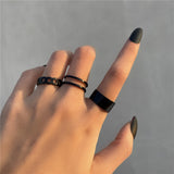 Cifeeo 3-16PC Fashion Ring Sets For Women Vintage Punk Gothic Finger Jewelry Fine Jewelry  Boys Girls Party Gifts