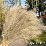 Black Friday Cifeeo  70-120Cm Artificial Pampas Grass Fake Reed Plants Bouquet  Wedding Decoration Home Living Room DIY Vase Decoration Tail Grass