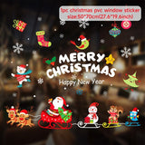 Christmas Gift Santa Claus Christmas Train Window Stickers Merry Christmas Decorations For Home Navidad 2022 Xmas Ornaments Happy New Year 2023