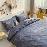 Cifeeo Florals Printed Fresh Bedding Set 100% Cotton High Quality Skin Friendly Duvet Cover with Sheets Home Comfortable Bedding Sets
