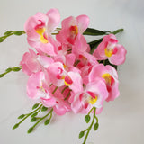 45cm Phalaenopsis Artificial Flowers Bouquet 5 Forks 20 Flowers Cheap Fake Flowers for Home Wedding Decoration Indoor