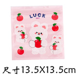 Back to school 10pcs Cute Bear Rabbit Snack Ziplock Bag Biscuits Candy Small Packaging Bag 13.5*13.5cm Party Hand-made Snack Packaging Bags