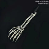 Cifeeo Halloween Skeleton Fake Skeleton Head and Hands Set Scary Skull Decors Halloween Party Haunted House Halloween Decoration