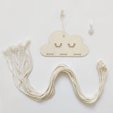 Back to school Nordic Wooden Cloud Baby Hair Clips Holder Princess Girls Hairpin Hairband Storage Pendant Jewelry Organizer Wall Ornaments