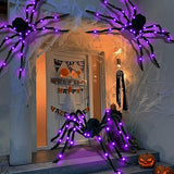 Cifeeo  Halloween Spider Decorations 4.1ft Light Up Giant Big Spiders Realistic Hanging for Outdoor Halloween Decor Yard Party House