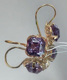 Back to school Cifeeo  Exquisite Purple  Earring Fashion Ball Women Double Stud Earrings Wedding Jewelry