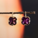 Back to school Cifeeo  Exquisite Purple  Earring Fashion Ball Women Double Stud Earrings Wedding Jewelry