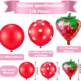 Back to school Cifeeo  105Pcs Strawberry Party Decoration Balloon Garland Kit For Girls 1St 2Nd Birthday Party Supplies Strawberry Theme Decoration