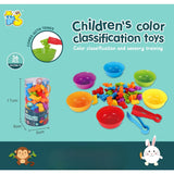 Cifeeo Kid Rainbow Matching Game Animal Cognition Rainbow Color Sort Fine Motor Training Montessori Sensory Education Puzzle Toy Gift