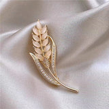 Cifeeo Hot Selling Brooch For Women Ginkgo Leaf Zircon Brooches Dresse Accessory Fine Jewelry Women's Gifts