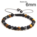 8mm Natural Stone Buddha Bracelet Brown Tiger Eyes Beads Bracelet for Men Women Weight Loss Healing Bracelets Jewelry