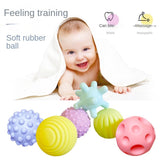 Cifeeo 6 PCS Textured Multi Ball Set Develop baby's Tactile Senses Toy Baby Touch Hand Ball Toys Baby Training Ball Massage Soft Ball