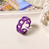 Cifeeo Korean Style Blue Purple Rings for Women Punk Trendy Vintage Heart Ring Small Daisy Flower Rings Party Couple Rings