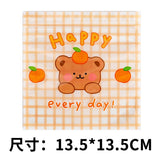 Back to school 10pcs Cute Bear Rabbit Snack Ziplock Bag Biscuits Candy Small Packaging Bag 13.5*13.5cm Party Hand-made Snack Packaging Bags