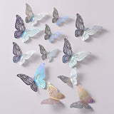 Back to school 12Pcs Laser Butterfly Cake Topper Cakes Decoration Simulation Butterfly Wedding Crafts Party Decoration DIY Home Wall Stickers