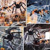 Cifeeo  150/250Cm Black White Halloween Spider Web Giant Stretchy Cobweb For Home Bar Decor Haunted House Halloween Party Decoration