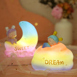 Cifeeo  2023 New Vinyl Color Fantasy Cartoon Moon Cloud Night Light Creative Children Bedside Decoration Ornament Children Gifts