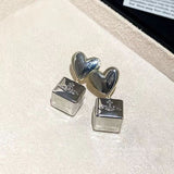 Graduation Gift New Arrival Drop Earrings Fashion Alloy Trendy Heart Women Dangle Earring Elegant Simple Female Jewelry