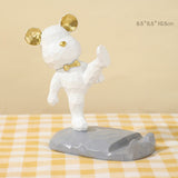 Cifeeo  Kawaii Bear Sculpture Mobile Phone Stand Room Home Accessories Cute Bear Desk Accessories Creative Mobile Phone Accessories