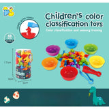 Cifeeo Kid Rainbow Matching Game Animal Cognition Rainbow Color Sort Fine Motor Training Montessori Sensory Education Puzzle Toy Gift