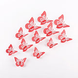 Back to school 12pcs Cake Decorations 3D Hollow Butterflies Happy Birthday Cake Toppers for Birthday Cake Dessert Baby Shower Decor Butterfly