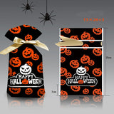 Cifeeo  25/50Pcs Halloween Candy Bags Pumpkin Bat Snack Biscuit Gift Bag Trick Or Treat Kids Favors Halloween Party Decoration Supplies