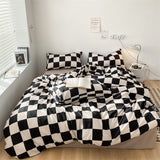 Cifeeo Fashion Checkerboard Cotton Bedding Set Plaid Duvet Cover 220x240 Bed Sheet Pillowcases Comforter Cover Luxury Soft Bed Linen