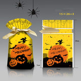 Cifeeo  25/50Pcs Halloween Candy Bags Pumpkin Bat Snack Biscuit Gift Bag Trick Or Treat Kids Favors Halloween Party Decoration Supplies