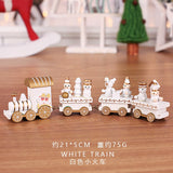Cifeeo Wooden Christmas Small Train Xmas Ornaments Merry Christmas Decor For Home Happy New Year 2023 Creative Kids Naviidad Gifts Gift