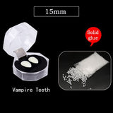 Cifeeo  Halloween Vampire Teeth Fangs Horror DIY Cosplay Dentures Prop Masquerade For Halloween Costume Party Decoration With Solid Glue