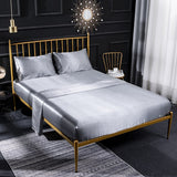 Cifeeo Luxury King Rayon Fitted Sheet 3/4 Pcs Sets Solid Color Satin Double Fitted Bed Sheet Set Queen Size Bedsheet and Pillowcase